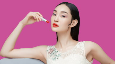 woman with lipstick