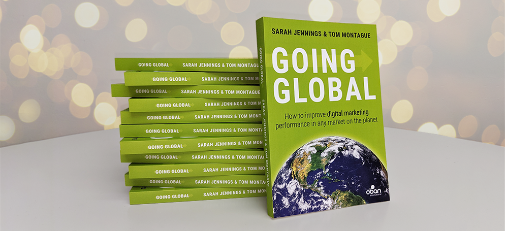 Oban's book is designed to be a practical guide for businesses looking to grow internationally using digital marketing techniques.