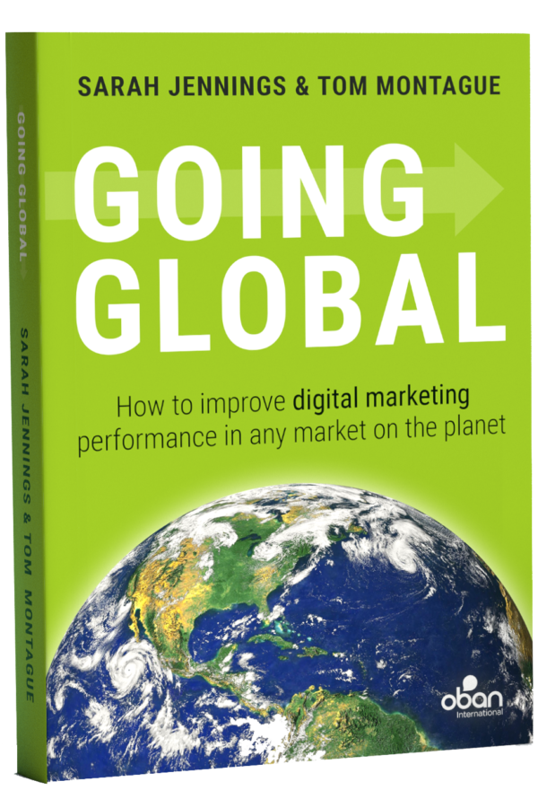 The front cover of Oban International's book, Going Global.
