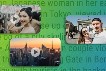 Video players of different examples of text-to-video generated by AI.