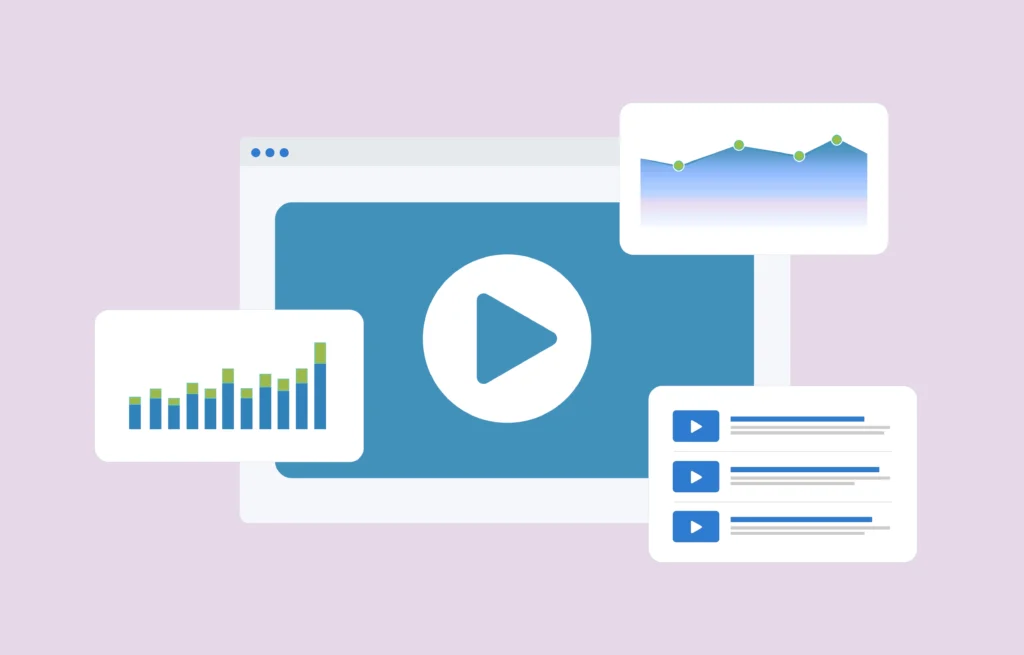 An infographic showing long form video analytics