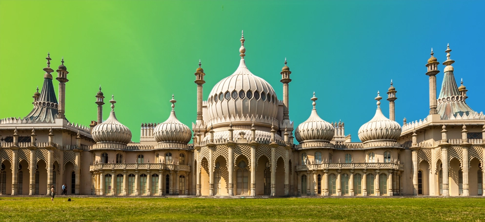 A landscape photo of Brighton Pavilion