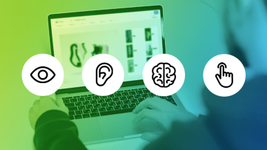 laptop with accessibility icons