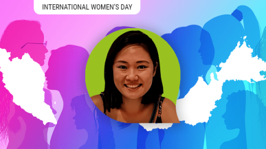woman smiling