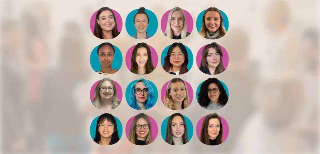 A collage of Oban's female employees