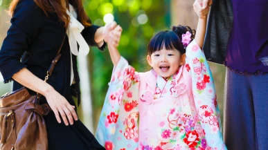 A Japanese family celebrating Shichi-Go-San