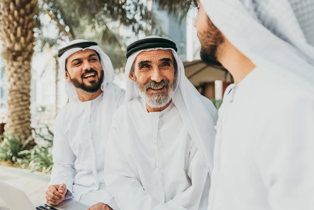 Three business men in Dubai