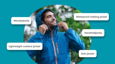 A man wearing a rain jacket