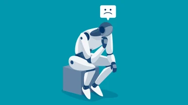 A sad AI robot