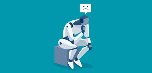A sad AI robot